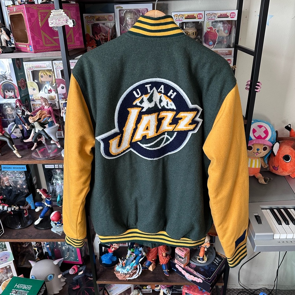 Vintage Utah Jazz Varsity Jacket Men’s Large Wool NBA Letterman UNK - Picture 6 of 11